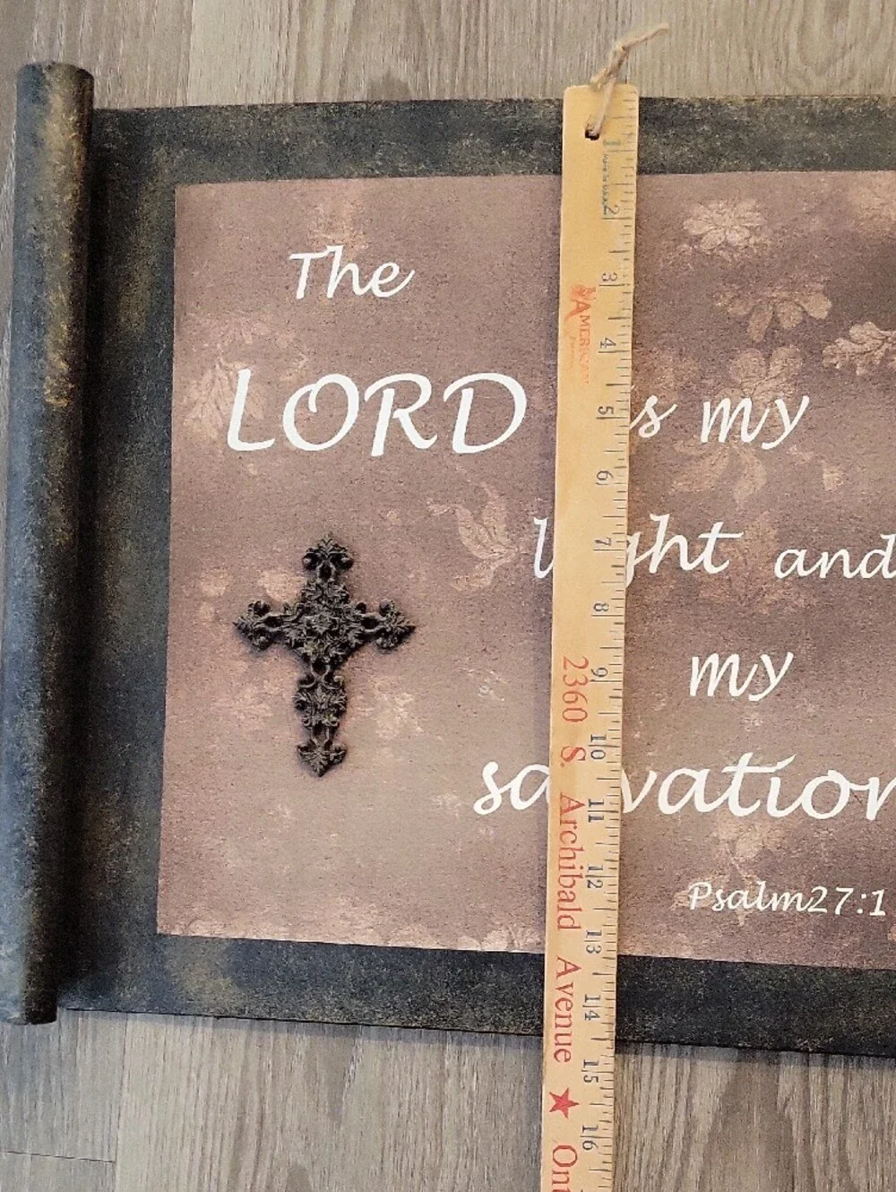 Metal Brown and Black Psalm Wall Plaque